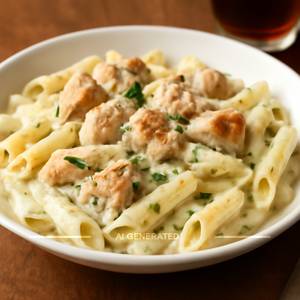 White sauce chicken pasta
