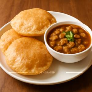 5 Poori with Chola Masala