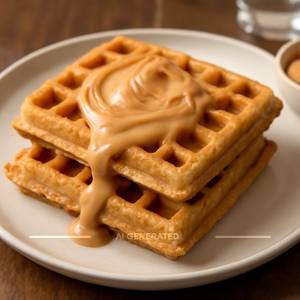 Peanut butter waffle