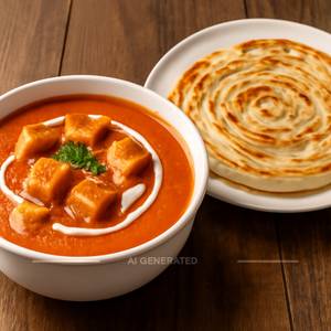 Butter Paneer Masala+lachha Paratha