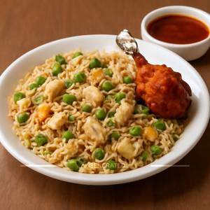 Chicken Fried Rice with Chicken Lollipop