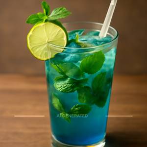 Blue curacao mojito