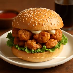 Chicken Popcorn Burger