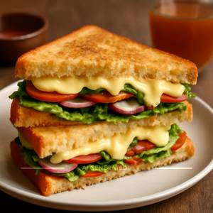 Veg sandwich with cheese