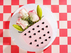 Cupid's Blush Valentines Cake Bouquet