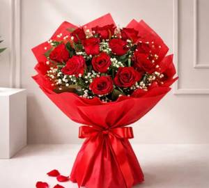 Romantic Bunch Of Red Roses 12.