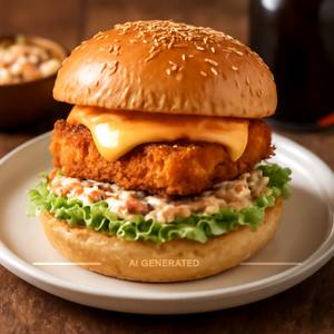 CRISPY COTTAGE CHEESE BURGER