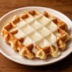 White chocolate waffle