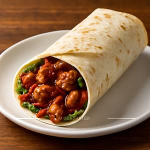 Barbeque chicken wrap
