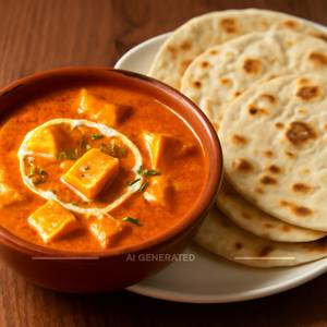 Shahi Paneer with 4 Butter Roti