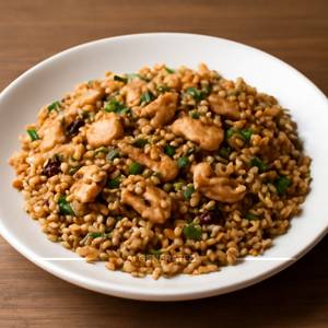 Chicken burnt garlic rice