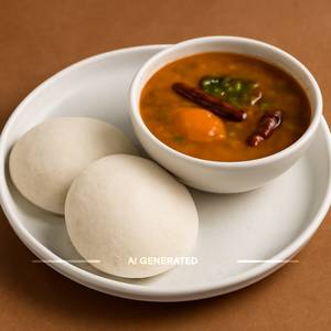 Idli Sambhar with Chutney [3piece]