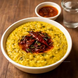 Dal Khichdi With Tadka