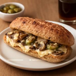 Mushroom & Cheese Sandwich