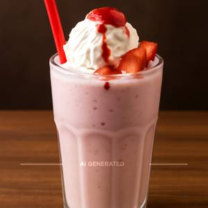 Strawberry shake with ice cream