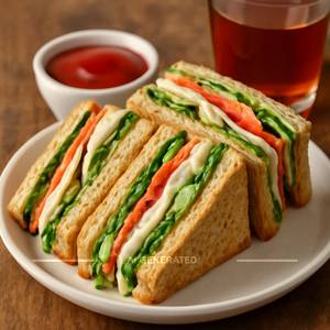 Classic veg club sandwich