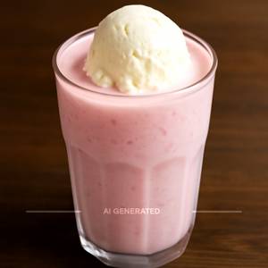 Strawberry Shake With Vanilla Ice Cream