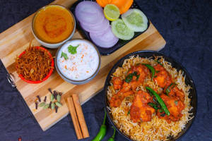 Chicken Fry Biryani - Basmati Rice