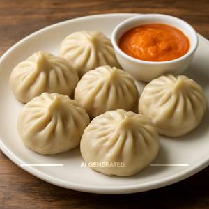 Veg Steamed Momos [6 Pieces]