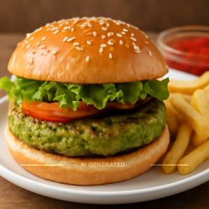 Chicken Hariyali Burger                             