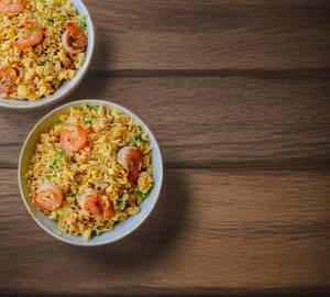 Prawns Burnt Chilly & Garlic Fried Rice