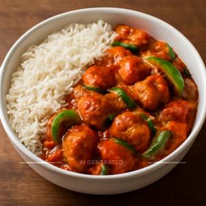 Kadai chicken rice bowl