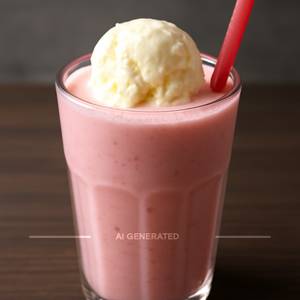 Strawberry Shake With Ice Cream