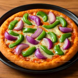 Onion capsicum pizza