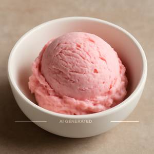 Strawberry Jelly Topping Ice Cream