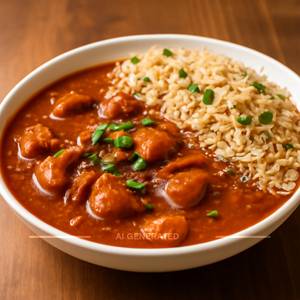 Chicken chilli fried rice gravy