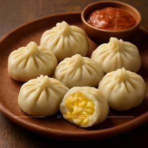 Cheese Corn Momos 6pcs