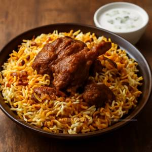 Mutton Biryani With Raita 