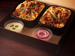 Dum Chicken & Hyderabadi Chicken Biryani Sampler