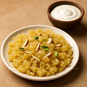 Aloo Halwa + Dahi
