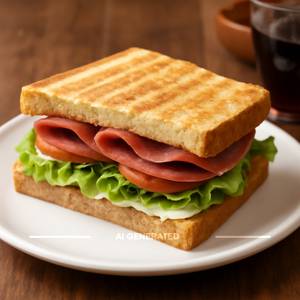 Chicken salami sandwich