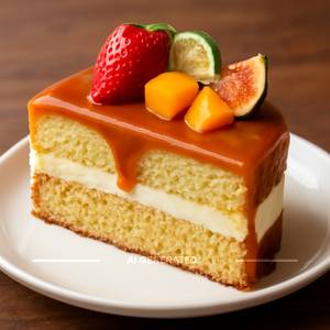 Caramel mix fruit cake
