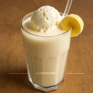 Banana milk shake (with ice cream)
