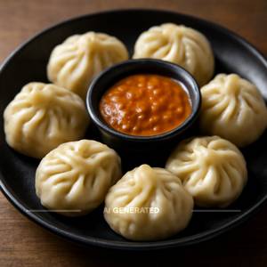Steamed Chicken Momos [6 Pieces]