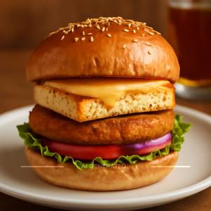 Veg paneer cheese burger