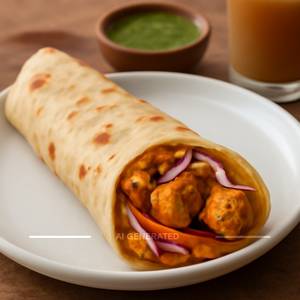 Achari chaap roll