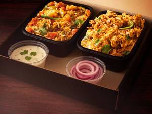 Charcoal Veg & Dum Kathal Biryani Sampler