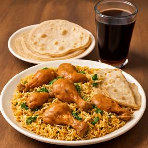 Chicken Biryani Full (7 Pieces) (800 Gram) And Small Cold Drink