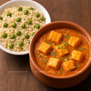 Handi Paneer + Mattar Pulao                                          
