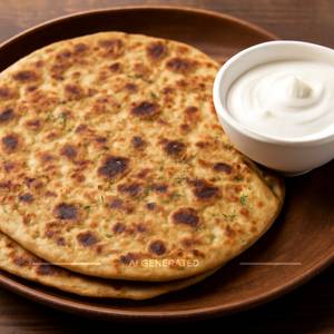2 Aloo Paratha With Curd