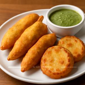 3 Tamalapaku Bajji & 2 Aloo Bajji