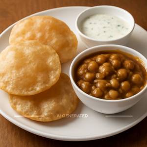8 poori chole with raita
