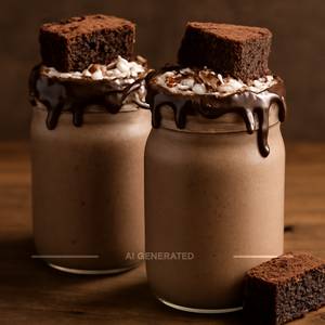 Chocolate Brownie Milk Shakes
