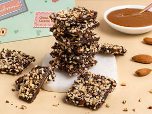 Choco Almond Caramel Barks (10 Pcs)