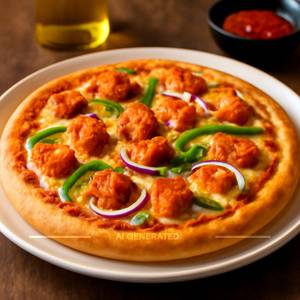 Paneer tandoori pizza