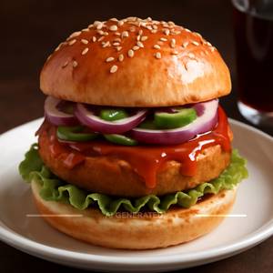 Spicy tikki burger